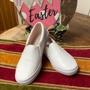 Brand new leather slip ons. Never worn